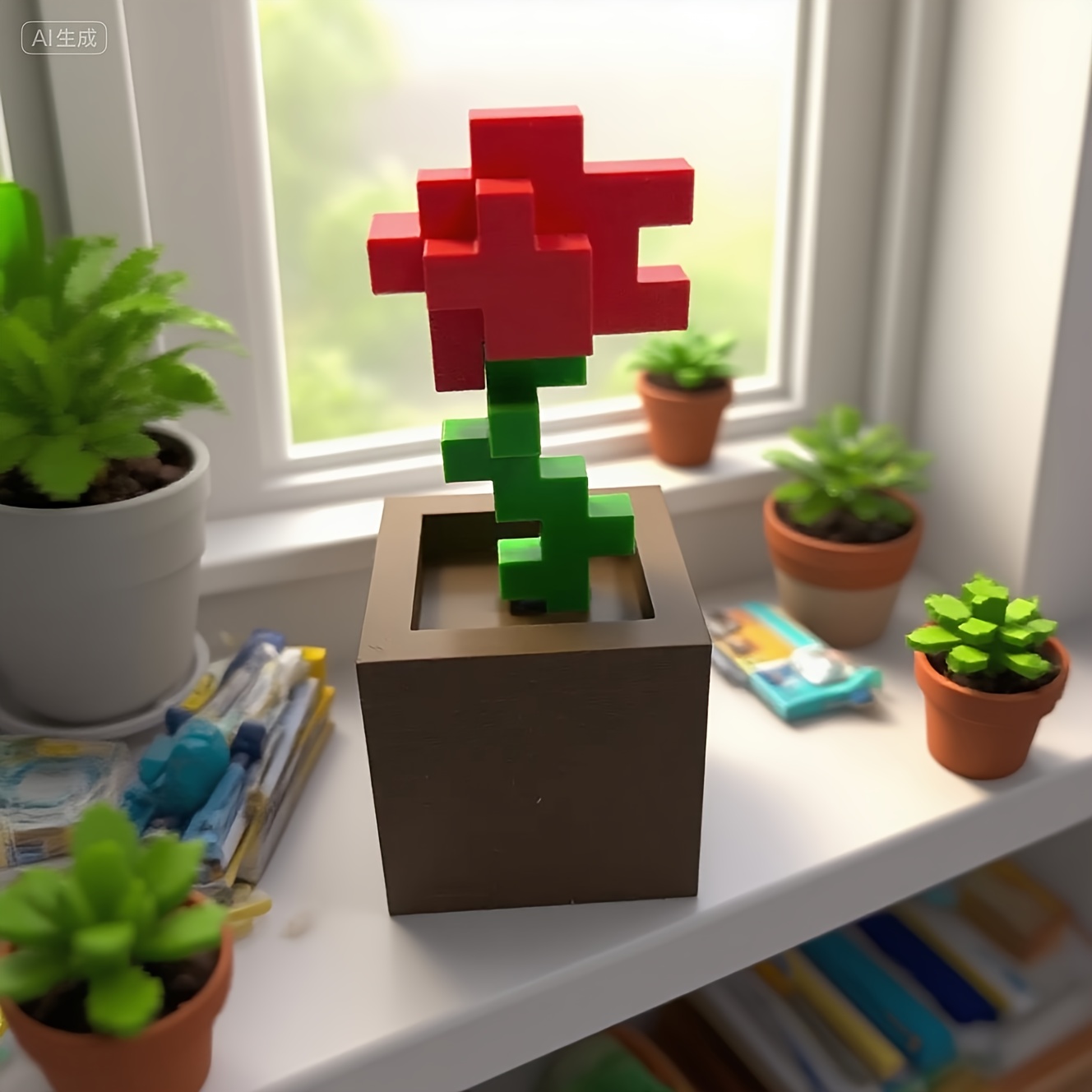 1 Piece Pixel Rose Flower Orna - Office Furniture Rental review and price